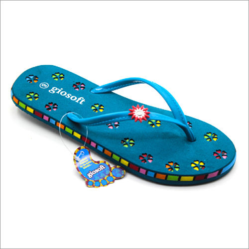 Rainy 4X10 Ladies Flip Flop Peacock Multi Color Slippers