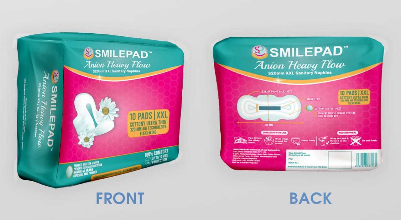 SMILEPAD PREMIUM SANITARY NAPKIN ANION AIR 320 MM