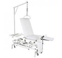 Conxport Orthopaedic Plaster Table - Mild Steel Frame, 183x61x81 Cm, White Frame Blue Top | Adjustable Back Rest, Waterproof Mattress, Rubber Shoes