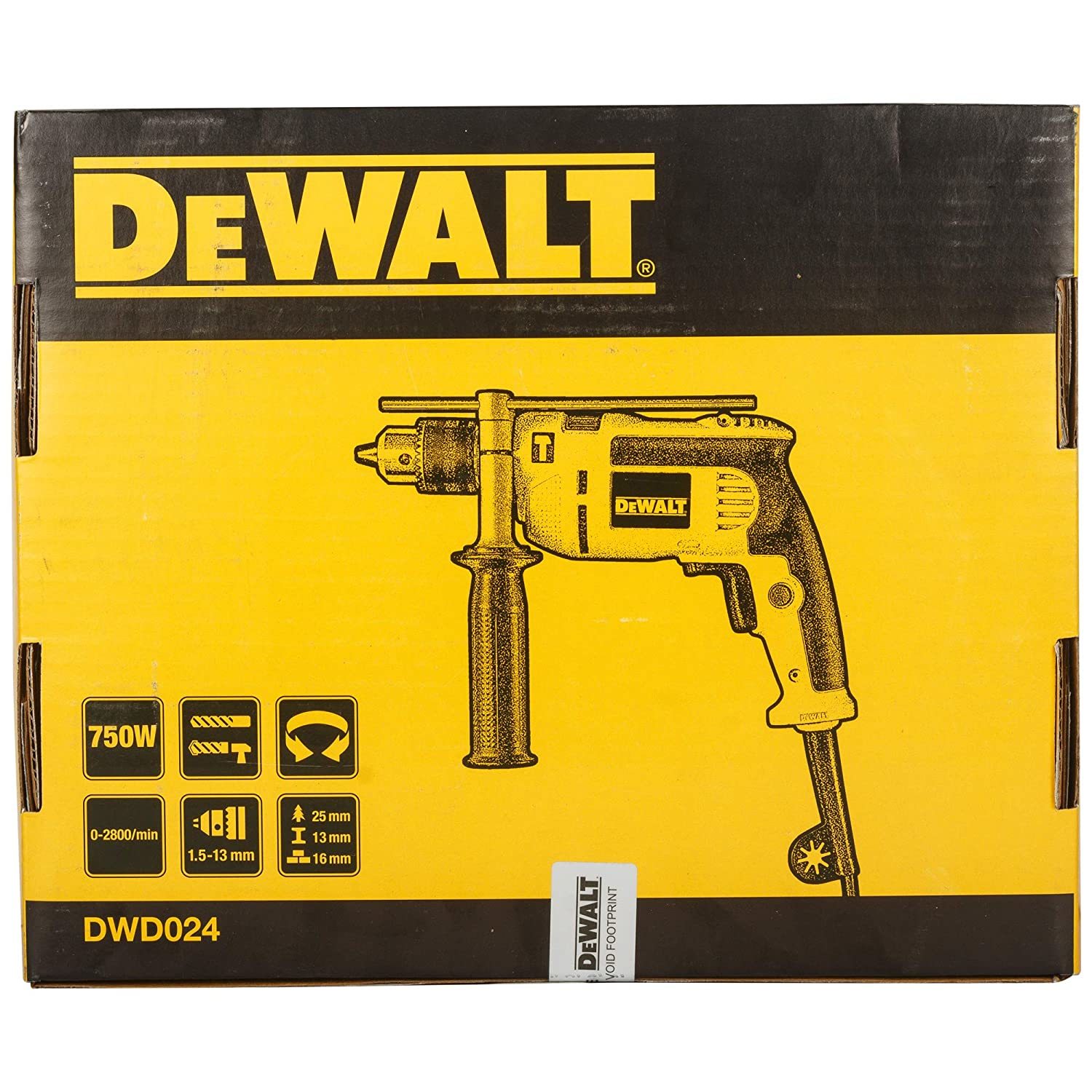 Dewalt DWD024  13 MM Key Precussion Drill 750w