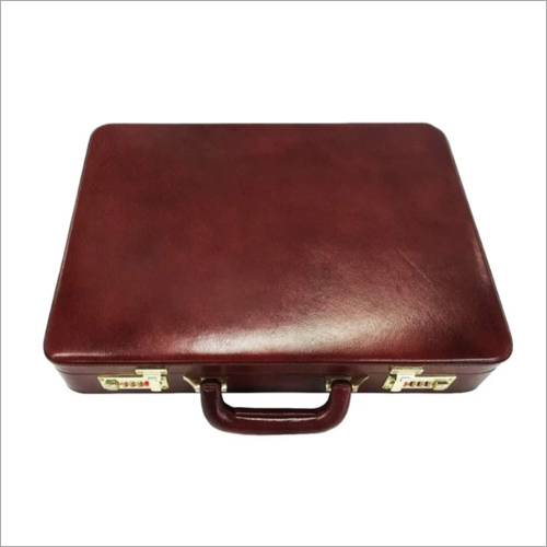 Briefcase For Men Hard Leather Attache Business Handbag