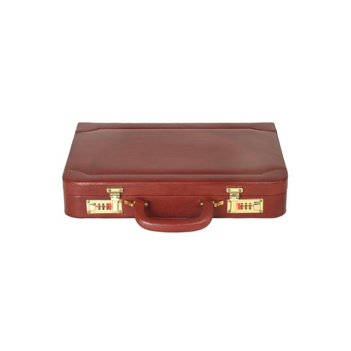 14 Inches Genuine Leather Attache Briefcase Business Handbag for Men