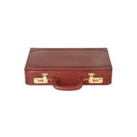 14 Inches Genuine Leather Attache Briefcase Business Handbag for Men