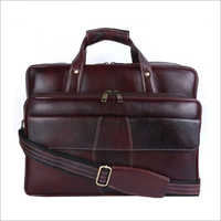 Lindsey Street Brown Leather Laptop Messenger Bag For Mens