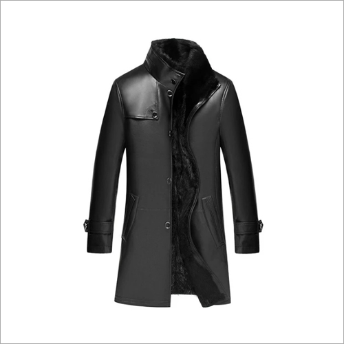 Sheep Skin Leather Jacket with Woolen Lining Fur Collar
