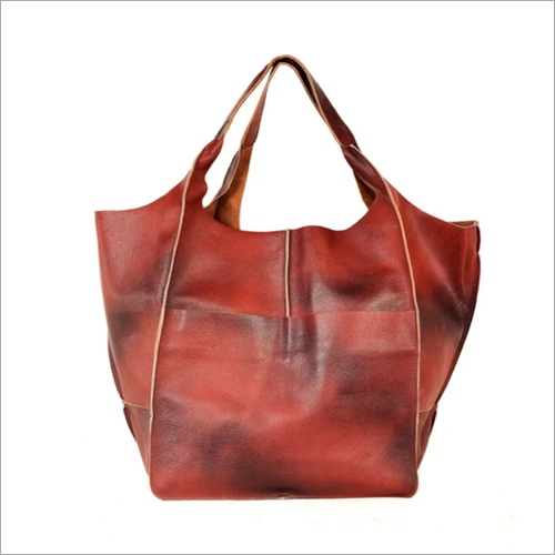 Baby Pink Oversize Leather Tote Shopper Bag By SAWARIYA FASHION
