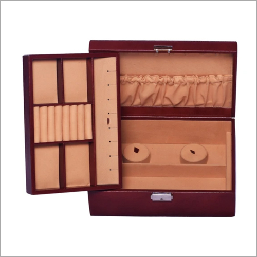 Genuine Leather Jewelry Box Necklace Case Rings Pendant Organiser Gift Box