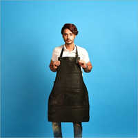 Black Leather Long Multi Pocket Leather Apron