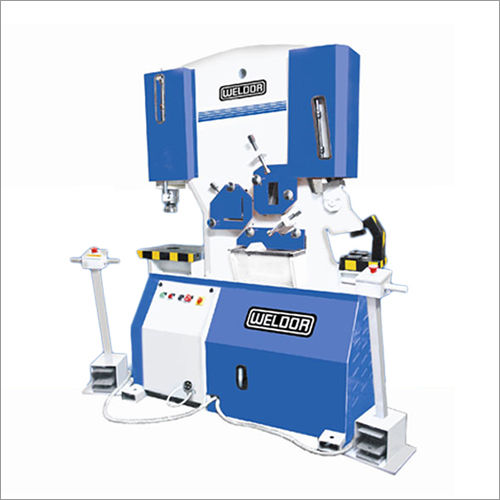 Blue Hydraulic Iron Worker Machine