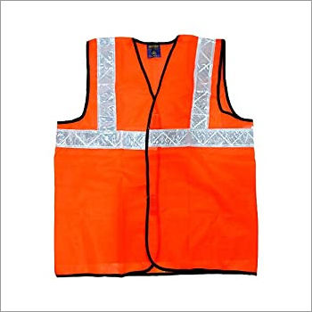 Safety Jacket Double Reflective Tape In Foot Ball Net Fabric