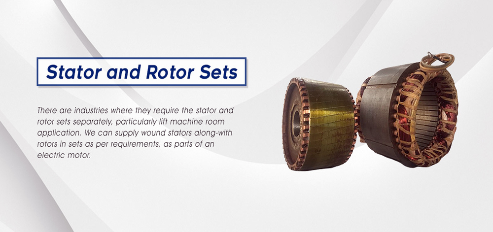 इलेक्ट्रिक मोटर्स स्टेटर और रोटर सेट चरण: तीन चरण