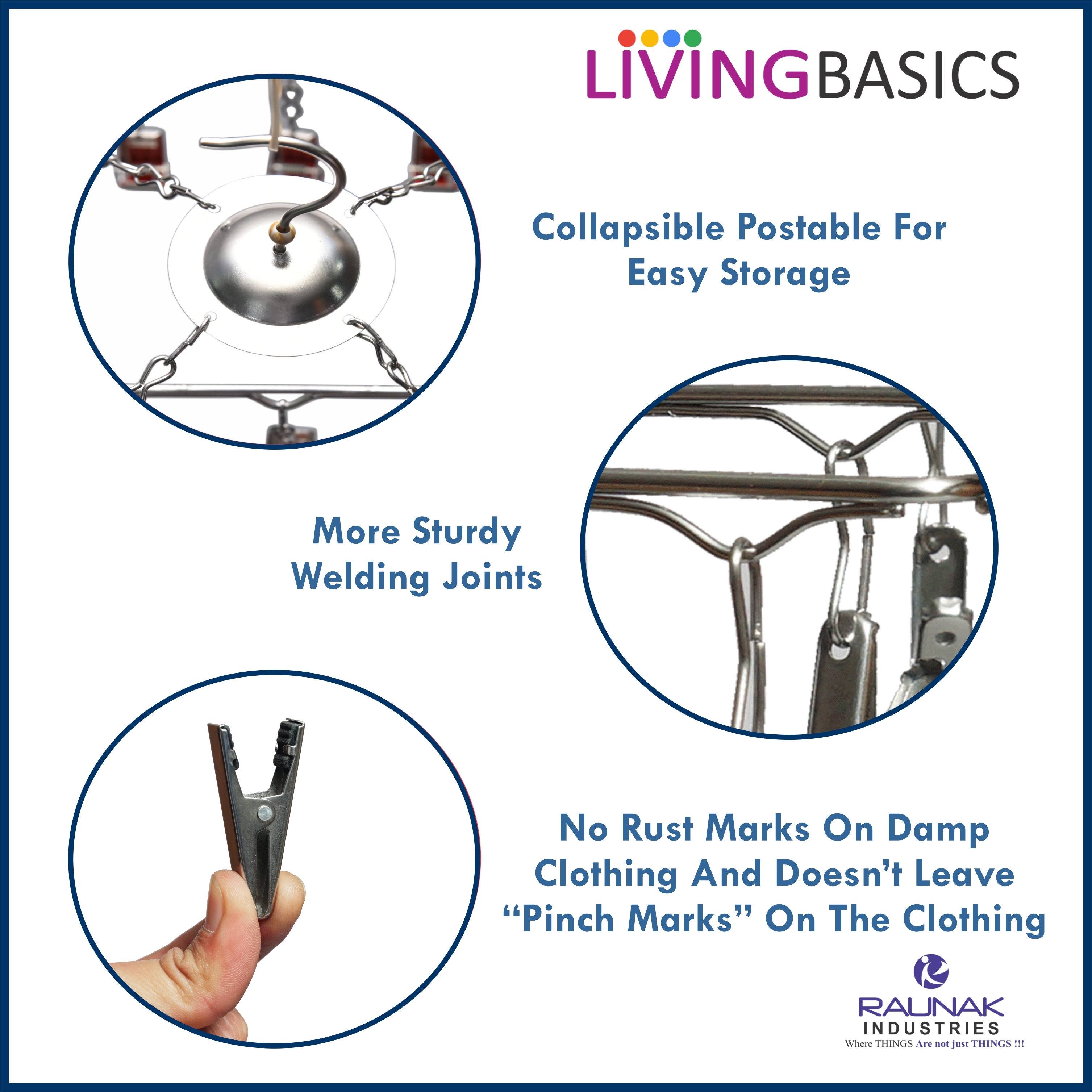 Stainless Steel Cloth Drying Hanger - Square
