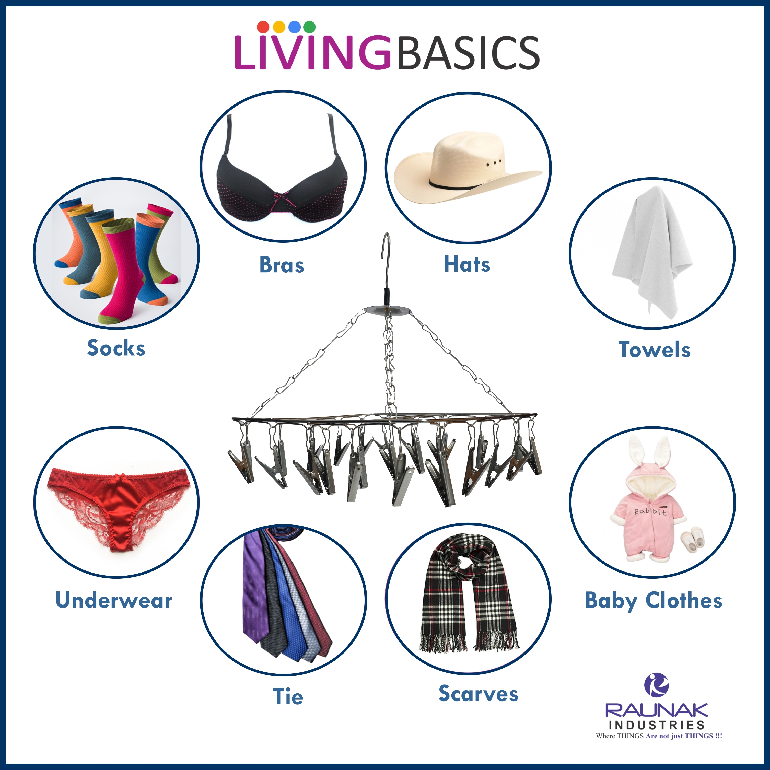 Stainless Steel Cloth Drying Hanger - Square