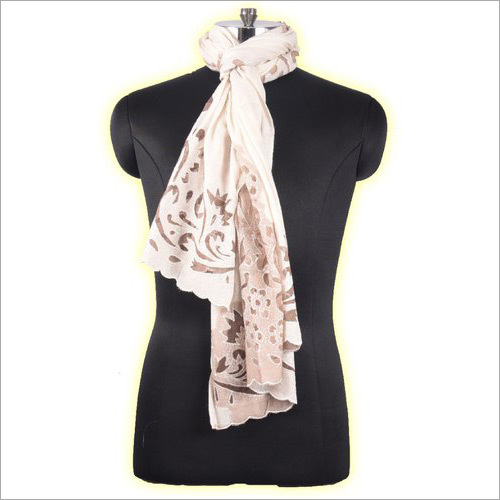 Cashmere Cutwork Lace Stole Laser Cut By SAFE EXPORTS