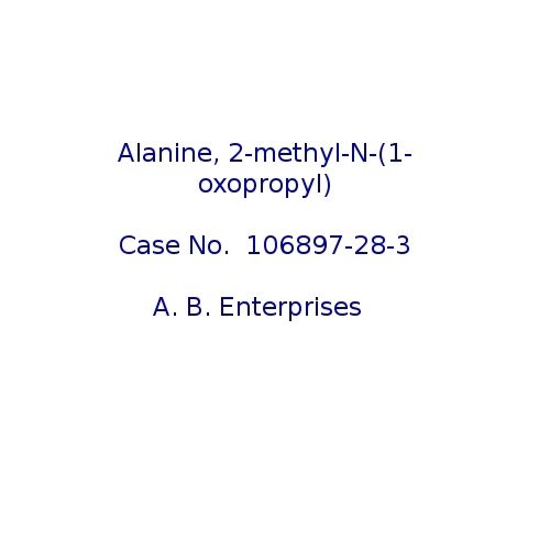 Alanine, 2-methyl-n-(1-oxopropyl)