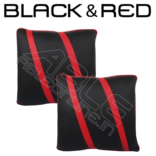ABLE Classic Cross Cushion ( Black & Red )