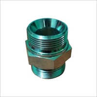 Male Hydraulic Adapter - Ms Material, 1 Inch Size, Silver Color, Bsp Thread Type | Corrosion Resistant, Durable, Easy Installation, Secure Connection, Wide Application