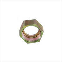 Hose Pipe Nut - Iron, 2 Inch, Golden Color, Hex Head, Powder Coated Surface | Structure Pipe Usage