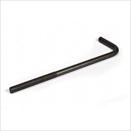 MS Foundation Bolt - Alloy Steel, 6000MM Size, Black Color | Rust Resistant, Wide Head for Enhanced Load Distribution