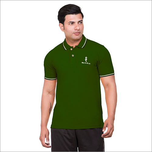 Mens Green Polo T-Shirt Gender: Male