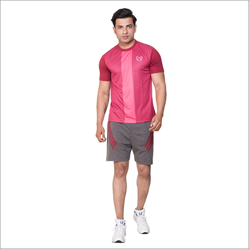 Multicolor Mens Sublimation Print Sports T-Shirt