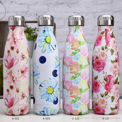 Fancy Stainless Steel Double Wall Printed Bottle