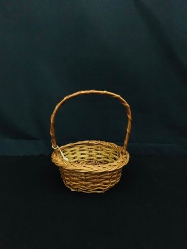 Round Flower Basket With Handle 5x2 Inch