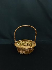 Round Flower Basket With Handle 5x2 Inch