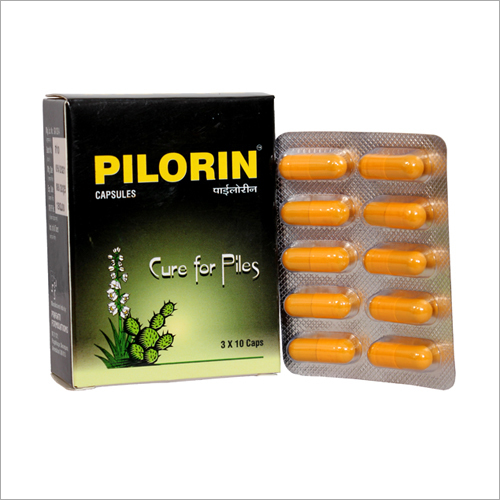 Pilorin Capsule - Ayurvedic Piles Relief | Herbal Medicine for Adults, 2 Capsules Twice Daily, Supports Bleeding Piles & Hemorrhoids Management