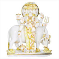 Indian Polished Marble Dattatreya Statue