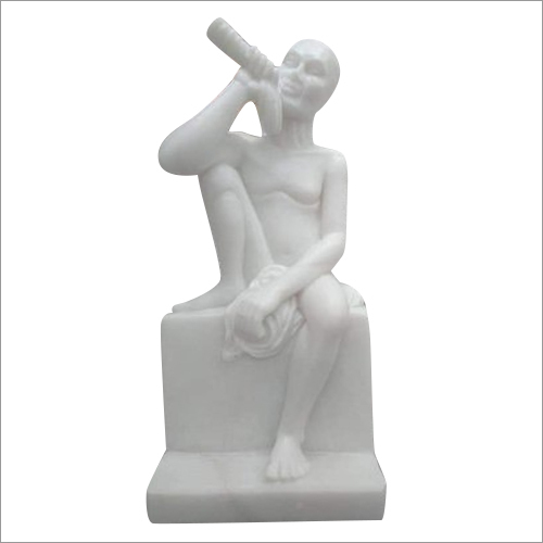 Gajanan Maharaj White Marble Statue