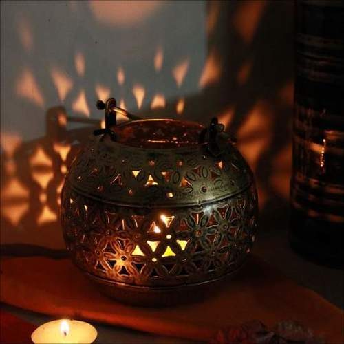 Polishing Handmade Degchi Lantern
