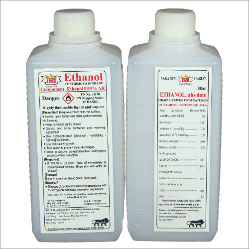 Liquid Ethanol 99.9% A.R.