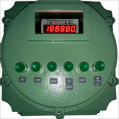 Flame Proof Batch Controller For Flow Meter - Color: Green