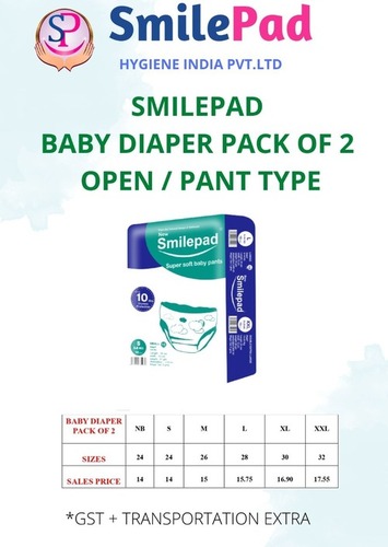 Smilepad Supersoft Baby Diaper Small Pack Recommended For: All