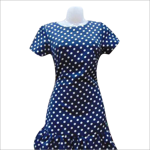 Cotton Ladies Polka Dot Printed Dress