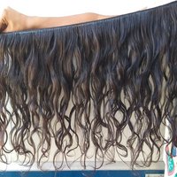 Machine Weft Curly Human Hair, 100% Unprocessed Human Hair