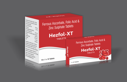 Ferrous Ascorbate Folic Acid And Zinc Sulphate Tablets