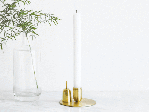 BRASS HIGH QUALITY CANDLE HOLDER WITH CAP