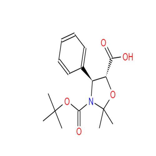(4S,5R)-3-(tert-Butoxycarbonyl)-2,2-Dimethyl-4-Phenyloxazolidine-5-Carboxylic Acid - White Solid, C18H25NO6 | High Purity, Chemical Intermediate, Versatile Building Block