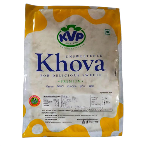 Fresh Unsweetened Khova Fat Content (%): Low Percentage ( % )