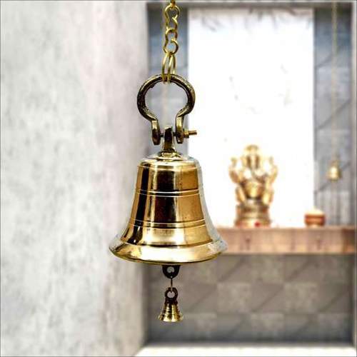 Gold Brass Iron Bell With Wall Hanger