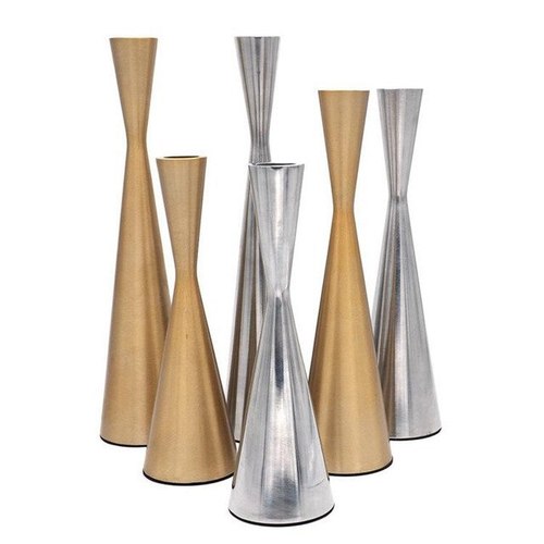 SILVER AND COPPER CANDLE STICK HOLDER