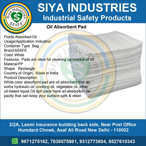 Oil Absorbent Pad By SIYA INDUSTRIES