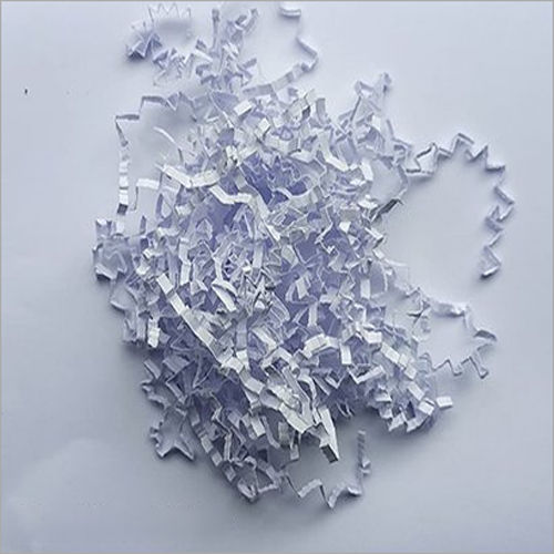 Recycled Blue Tinted White Crinkle Cut Shredded Paper Size: As Per Requirement