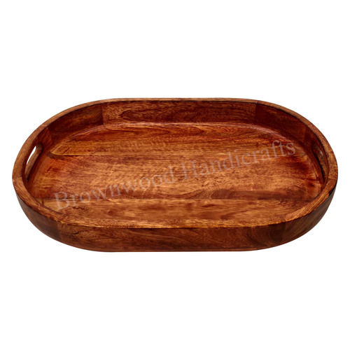 Wood Wooden Oval Serving Tray