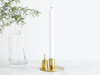 LIGHT BRASS CANDLE HOLDER