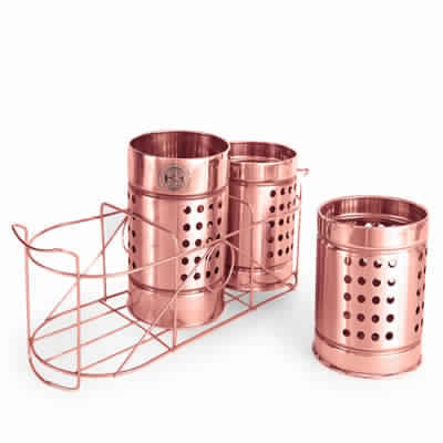 Copper Cutlery Holder