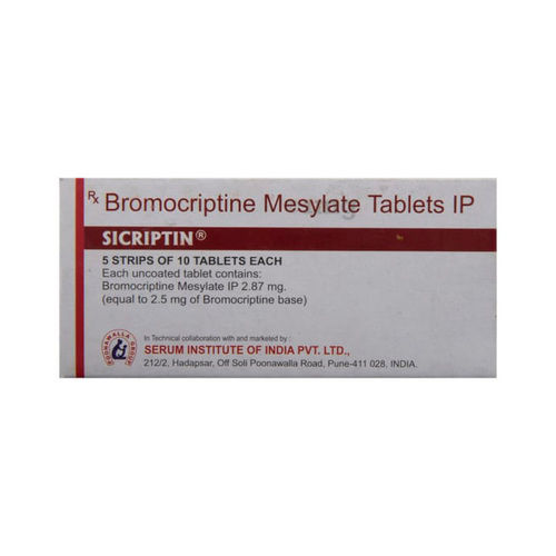 Bromocriptine Mesylate Tablets I.P. 2.5 Mg General Medicines