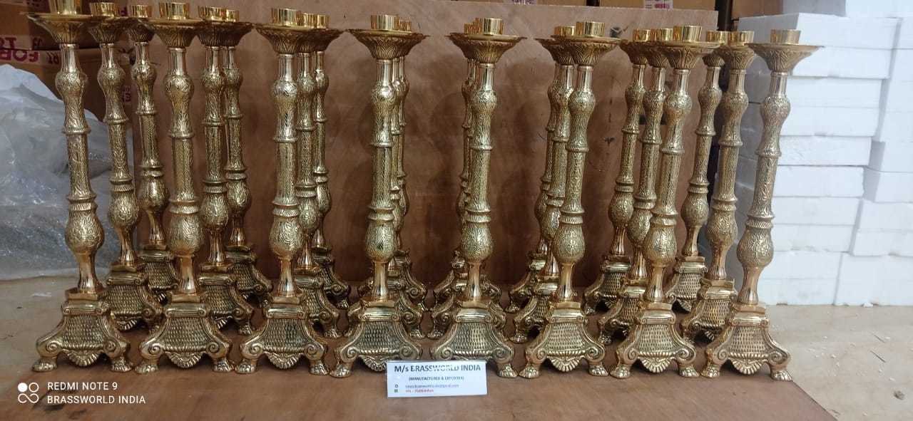 SOLID HEAVY TALL PILLAR CANDLESTICK FOR CHURCH SUPPLIES